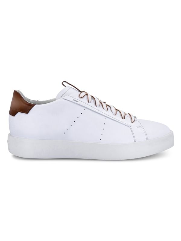 Santoni Part Leather Sneakers